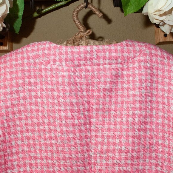 NWT J. Crew Tweed Houndstooth Lady Jacket in Pink Himalayan Spice size 10 - Picture 4 of 12